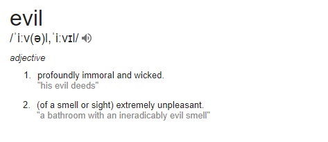 evil definition